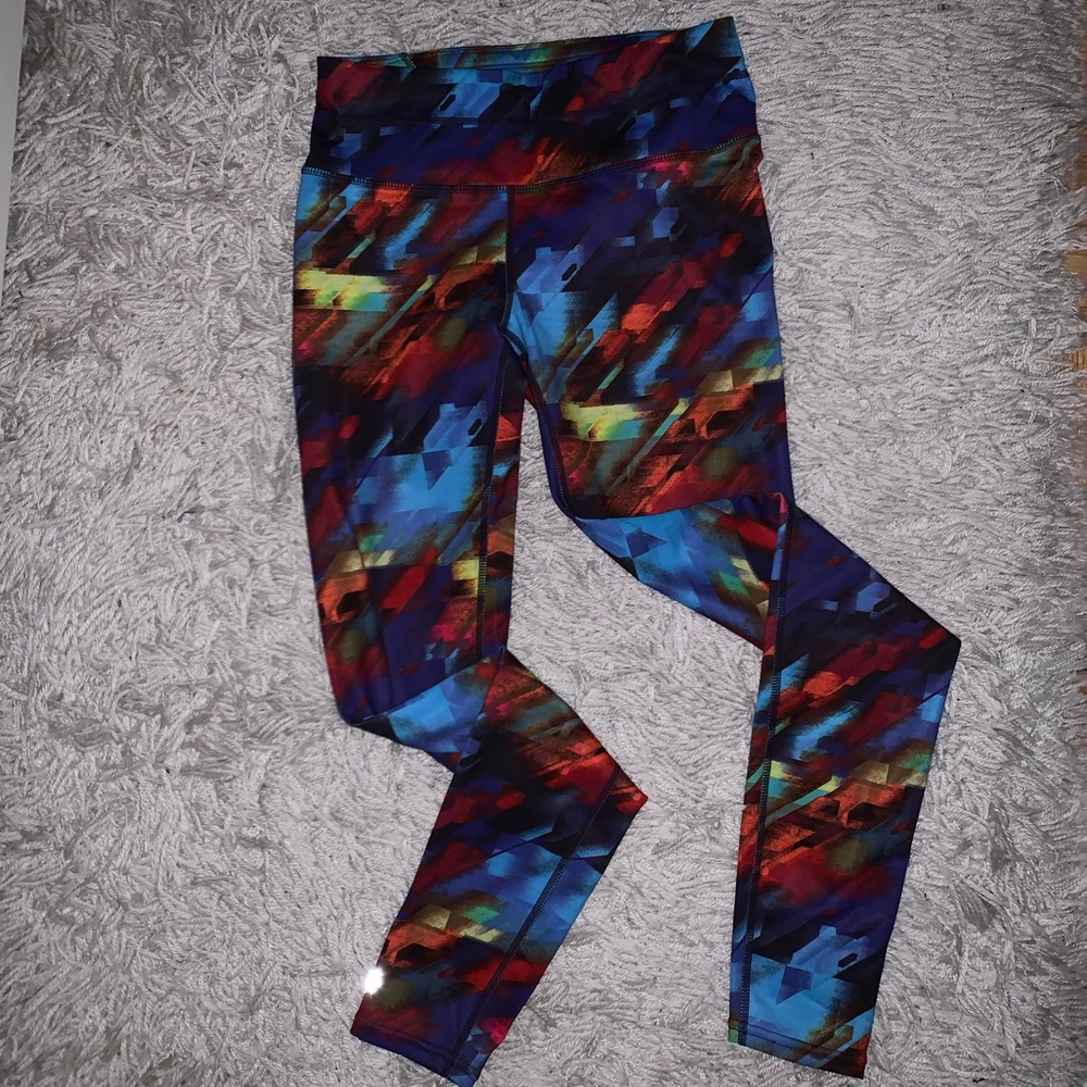 Rainbow Athleta workout leggings